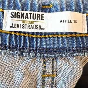 Levi Strauss Signature Drawstring Whitewashed Blue Jeans Regular 18 Athletic
